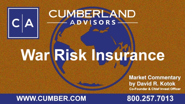 Cumberland Advisors Market Commentary - War Risk Insurance by David R. Kotok