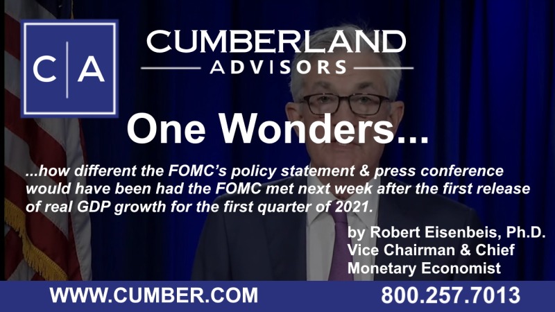 Cumberland Advisors Market Commentary - One Wonders by Robert Eisenbeis, Ph.D.