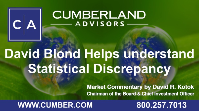 Cumberland Advisors Market Commentary - David Blond Helps understand Statistical Discrepancy