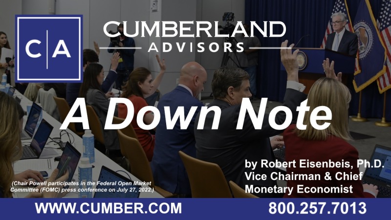 Cumberland Advisors Market Commentary - A Down Note by Robert Eisenbeis, Ph.D.