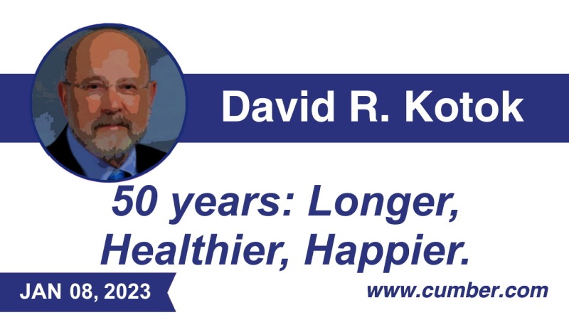 Cumberland Advisors Market Commentary Sunday 2023 50 years Longer, Healthier, Happier by David R. Kotok