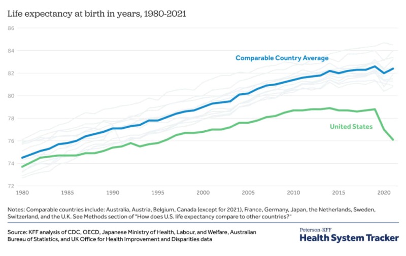 Life Expectancy by David R. Kotok - Life Expectancy Chart