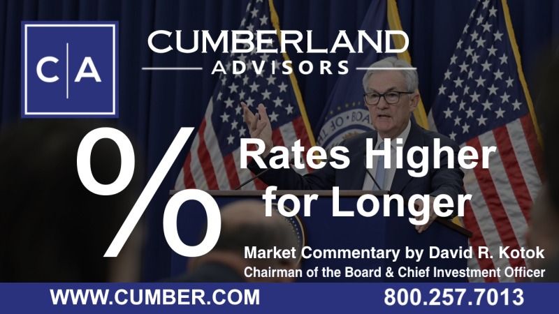 Cumberland Advisors Market Commentary - Rates Higher for Longer by David R. Kotok