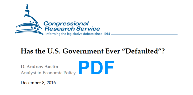3 Metaphors & Default - Has the government ever defaulted