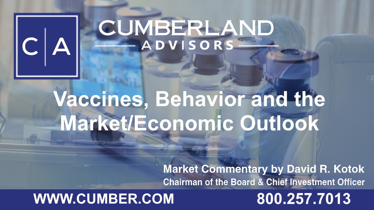 Vaccines, Behavior and the Market/Economic Outlook