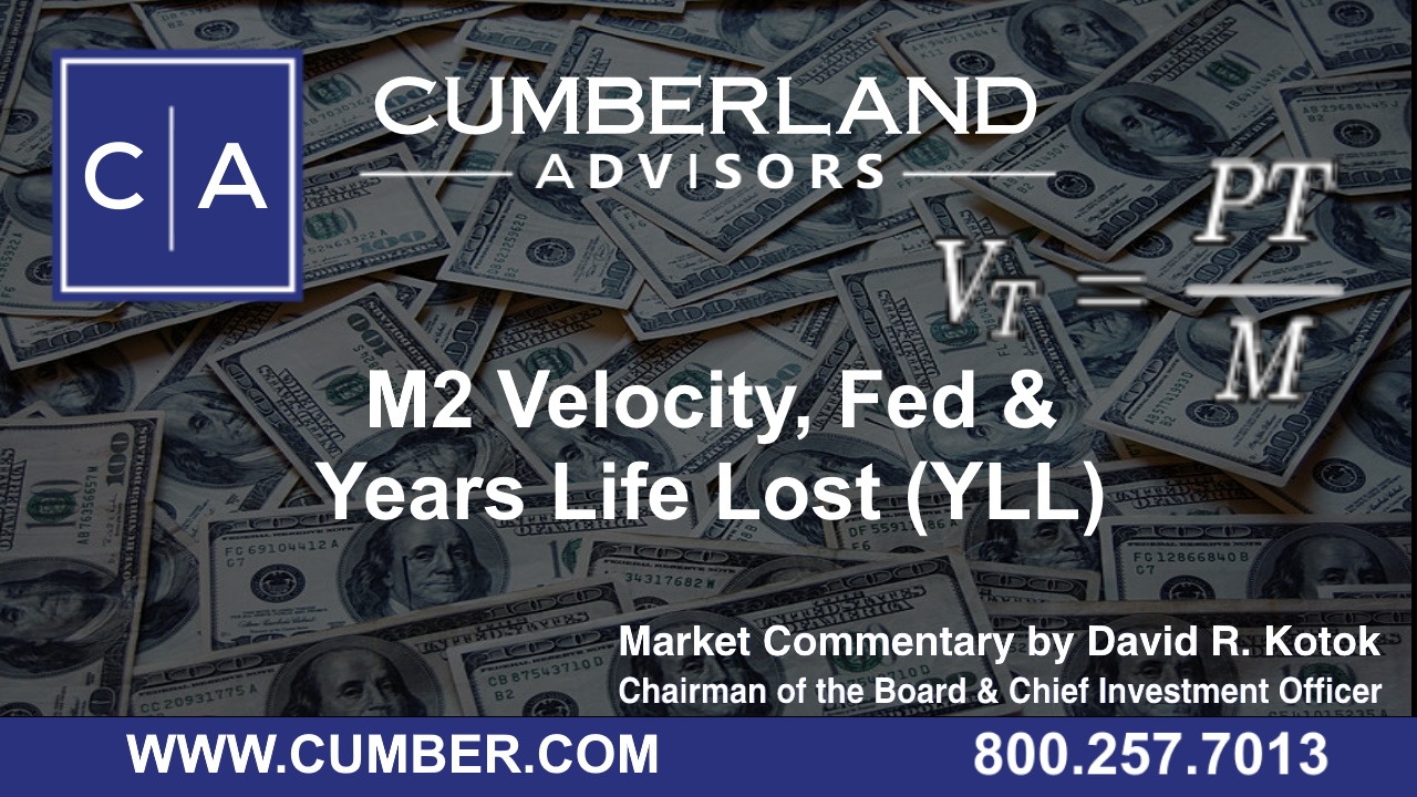 Cumberland Advisors Market Commentary - M2 Velocity, Fed &amp; Years Life Lost (YLL)