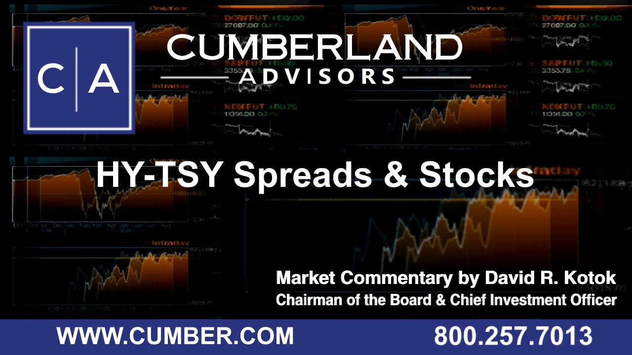Market Commentary - HY-TSY Spreads &amp; Stocks