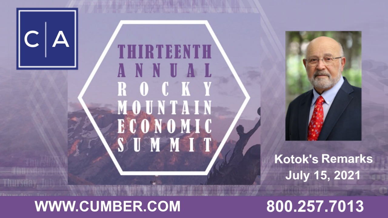 avid-Kotok-Remarks at Thirteenth Annual Rocky Mountain Economic Summit
