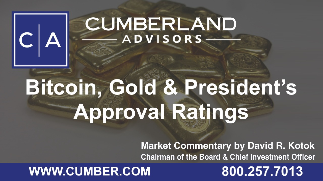 Cumberland Advisors Market Commentary - Bitcoin, Gold &amp; President’s Approval Ratings by David R. Kotok