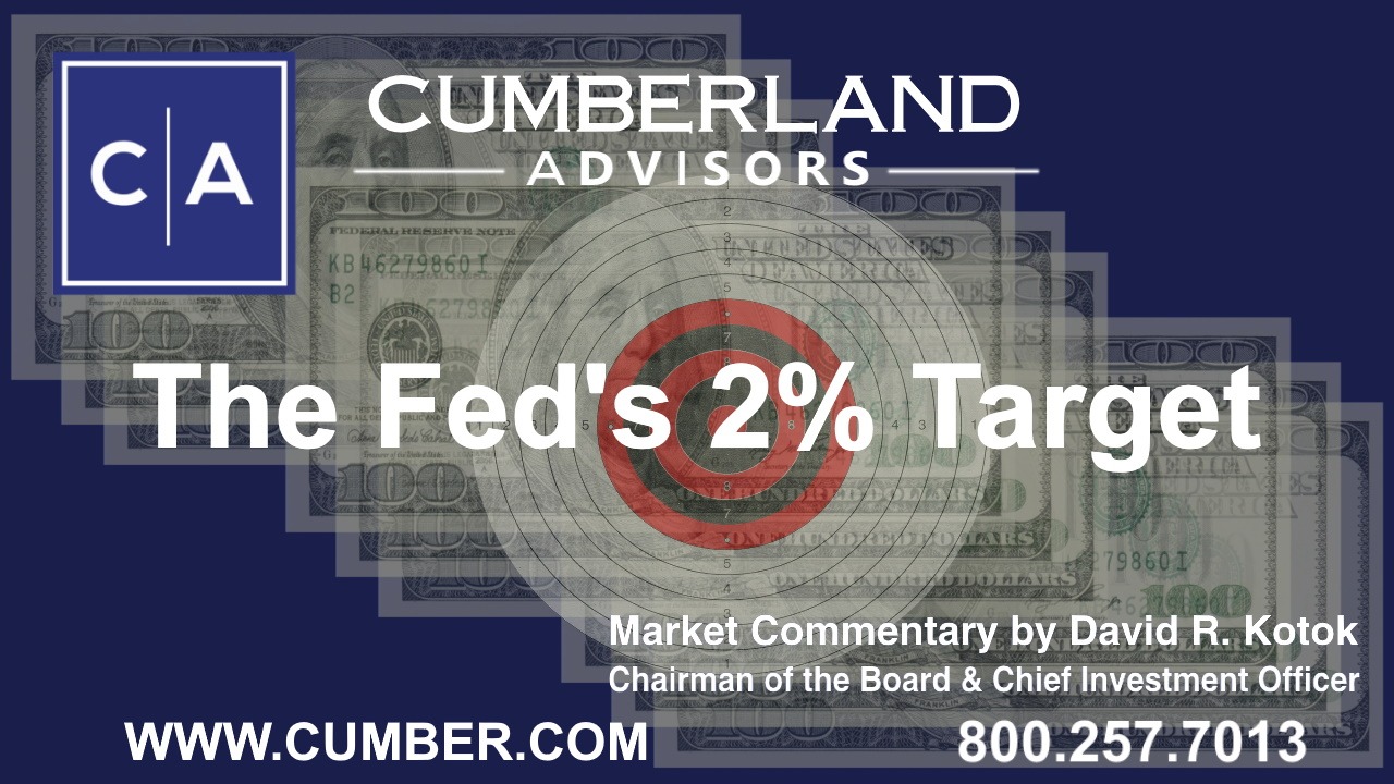 Cumberland Advisors Market Commentary - Fed 2% Target by David R. Kotok