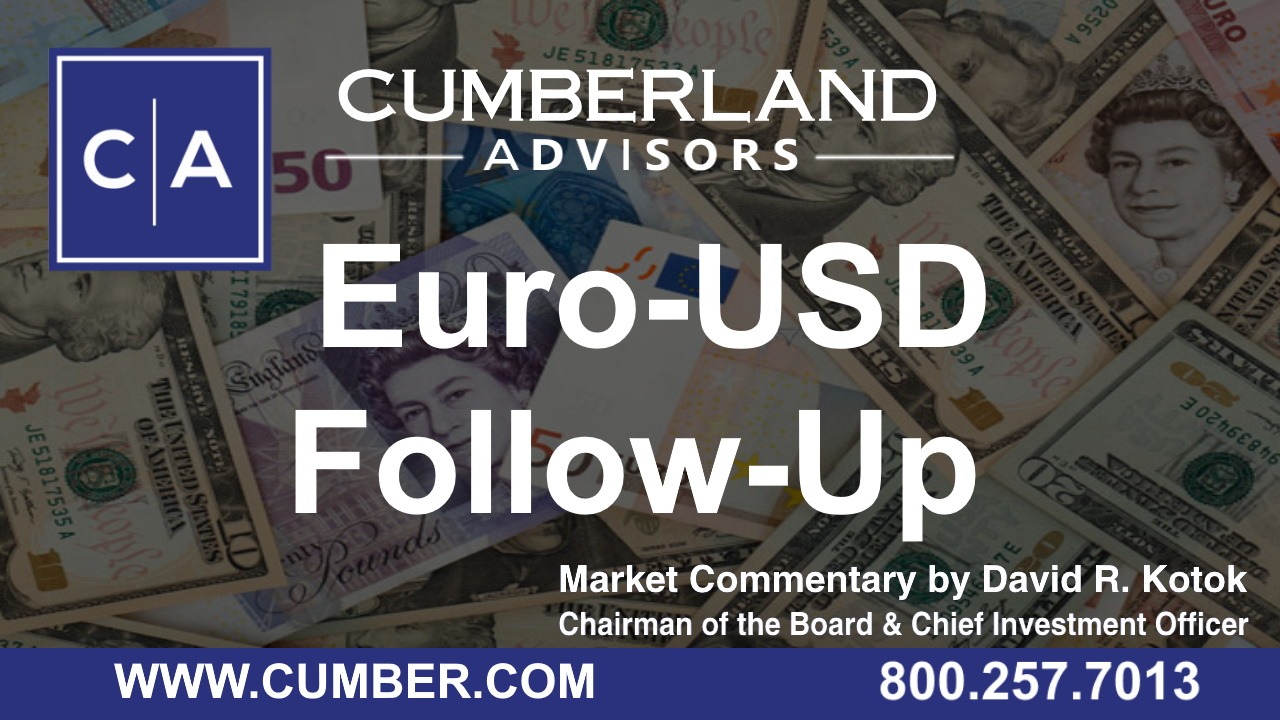 Cumberland Advisors Market Commentary - Euro-USD Follow-Up by David R. Kotok