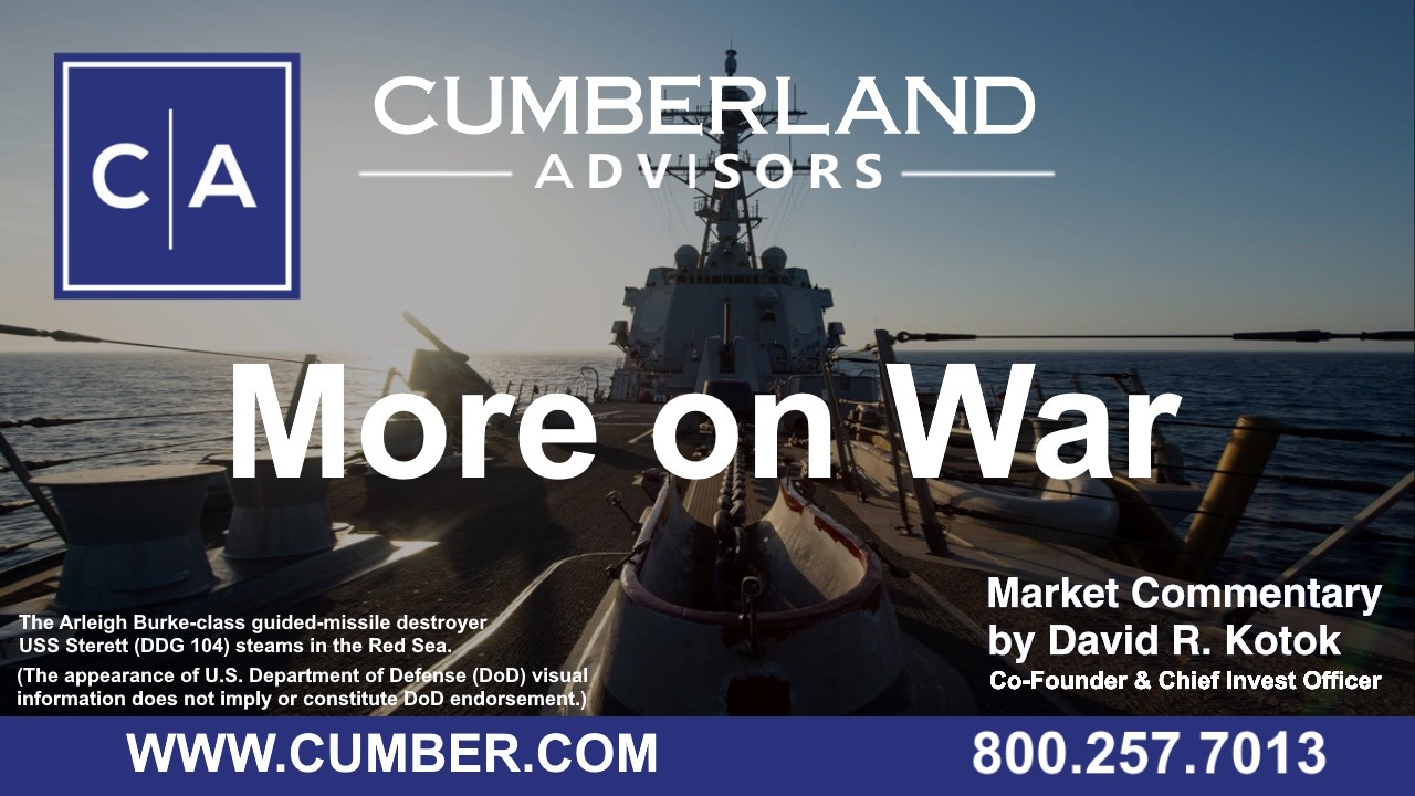 Cumberland Advisors Market Commentary - More on War by David R. Kotok