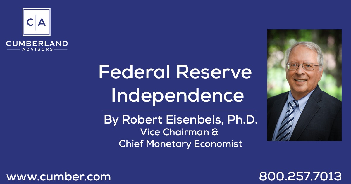 Robert Eisenbeis is the Vice Chairman and Chief Monetary Economist