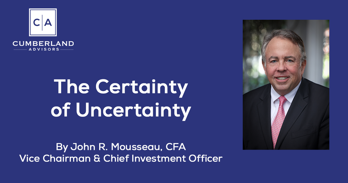 Both the equity and fixed-income markets have been dealing with higher levels of volatility in the past few weeks (winner-equities). But the uncertainty, of course, comes out of left field (as it usually does).