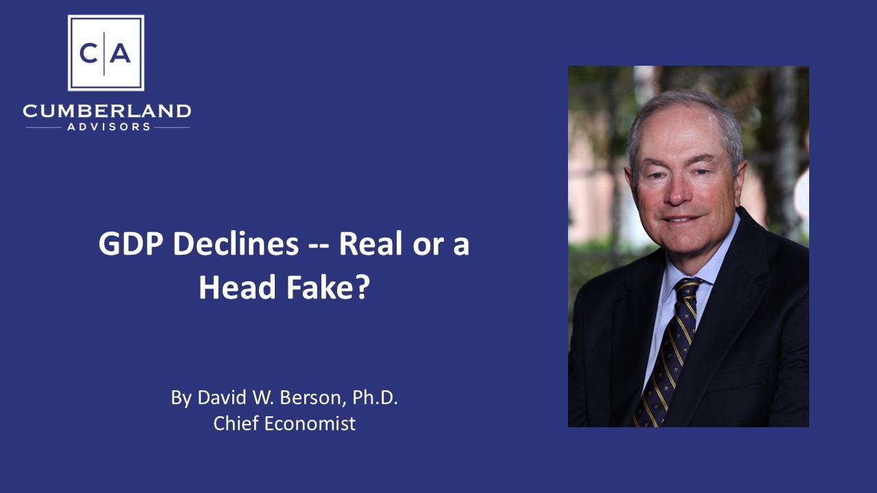 GDP Declines -- Real or a Head Fake?