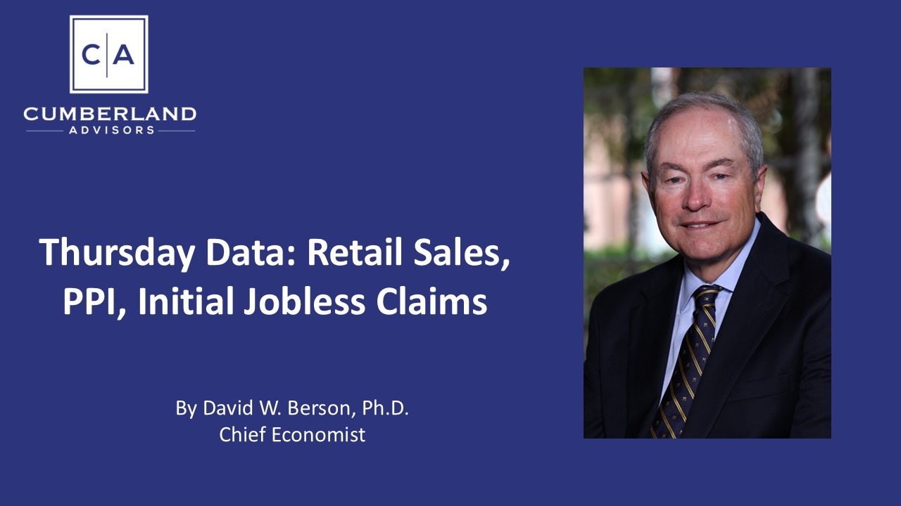 Thursday Data: Retail Sales, PPI, Initial Jobless Claims