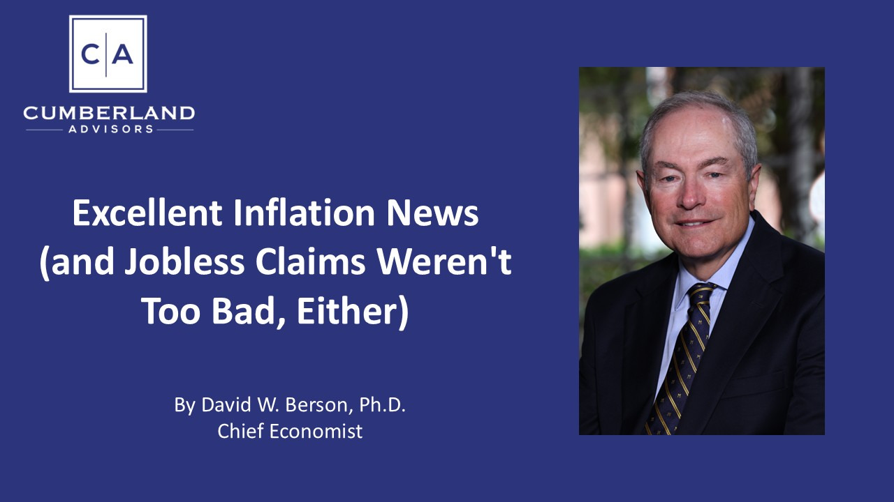 Excellent Inflation News (and Jobless Claims Weren't Too Bad, Either)