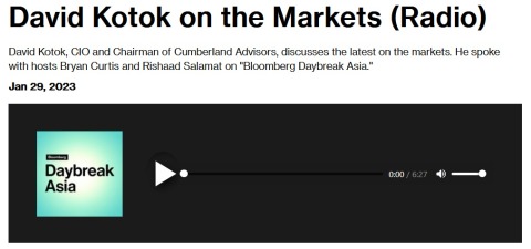 David Kotok on the Markets - Bloomberg Radio Interview 20230129