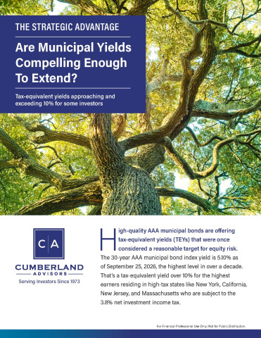 Are Municipal Yields Compelling Enough To Extend?