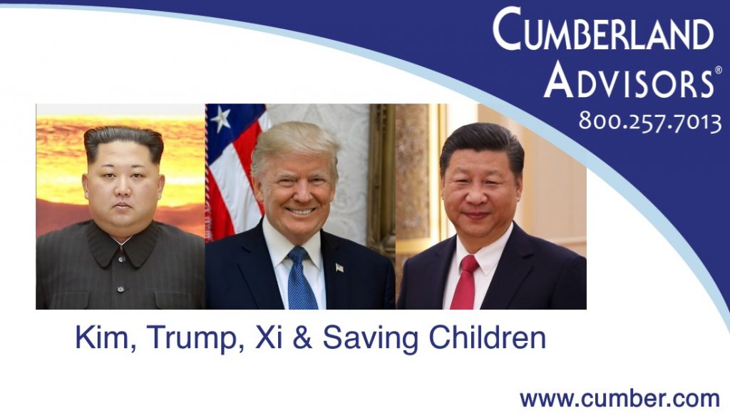Market Commentary - Cumberland Advisors - Kim, Trump, Xi & Saving Children