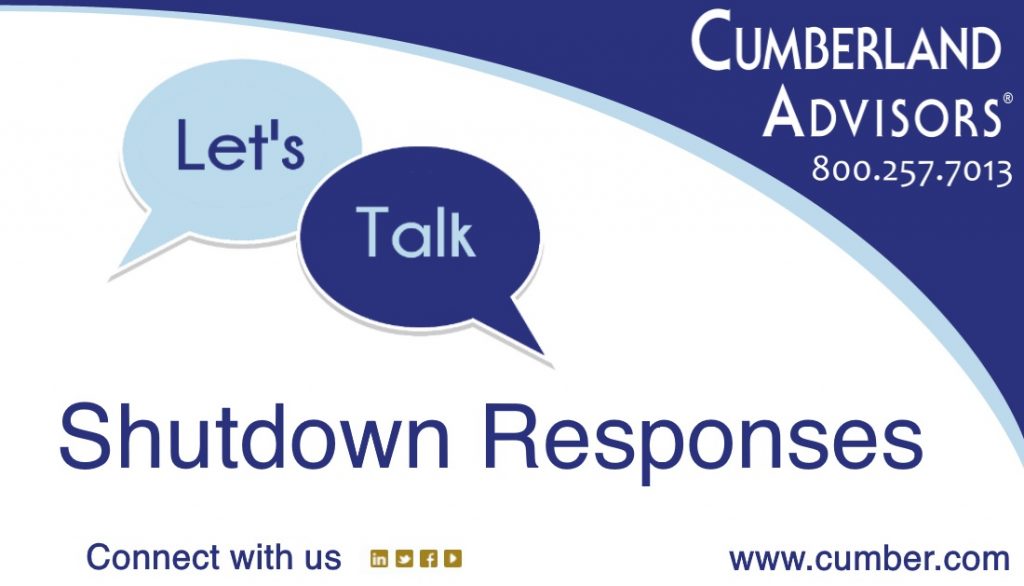 Market Commentary - Cumberland Advisors - Shutdown Responses