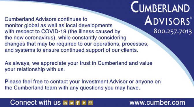 Market Commentary - Cumberland Advisors - Coronavirus COVID-19 Letter to Clients