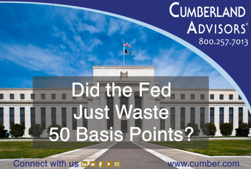 Market Commentary - Cumberland Advisors - Did the Fed Just Waste 50 Basis Points?