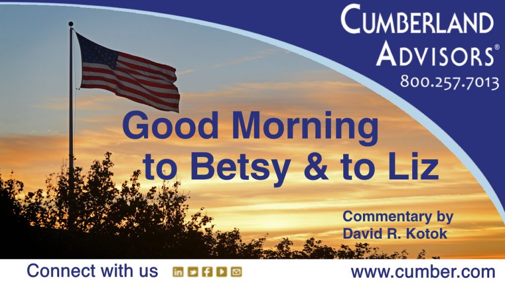 Guest Commentary - Cumberland Advisors - Good Morning to Betsy and to Liz