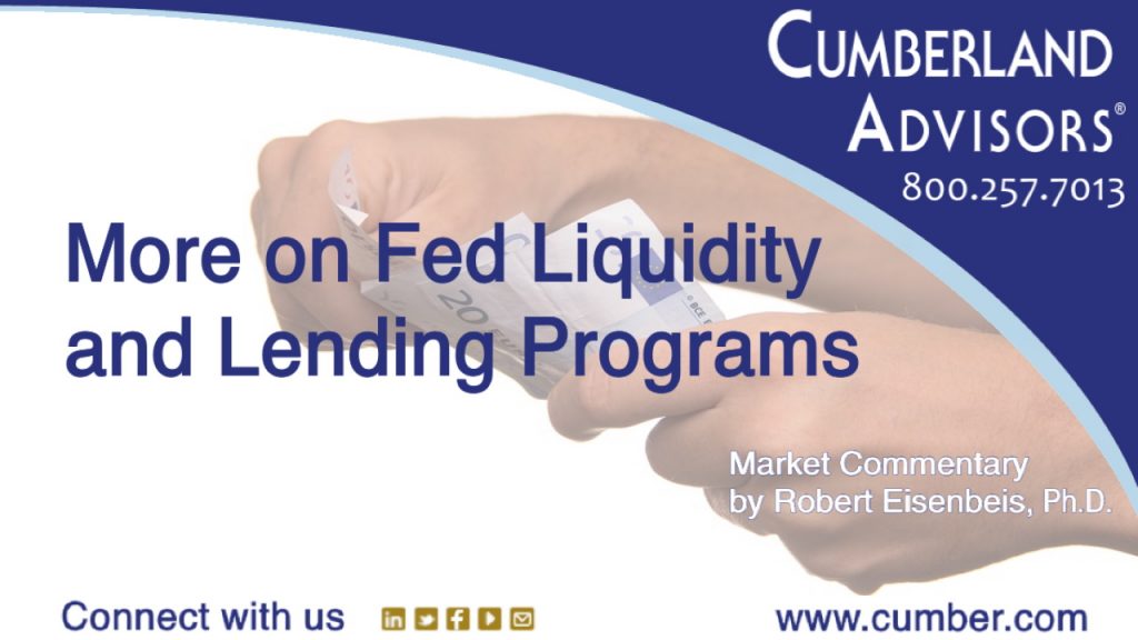 Market Commentary - Cumberland Advisors - More on Fed Liquidity and Lending Programs (Eisenbeis)