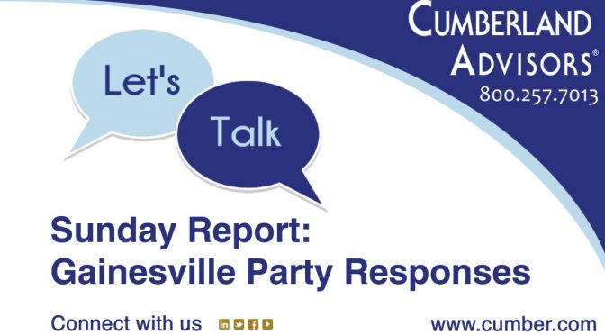 Market Commentary - Cumberland Advisors - Sunday Report Gainesville Party Responses