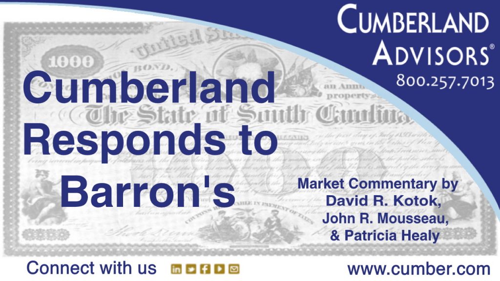 Cumberland Responds to Barron's