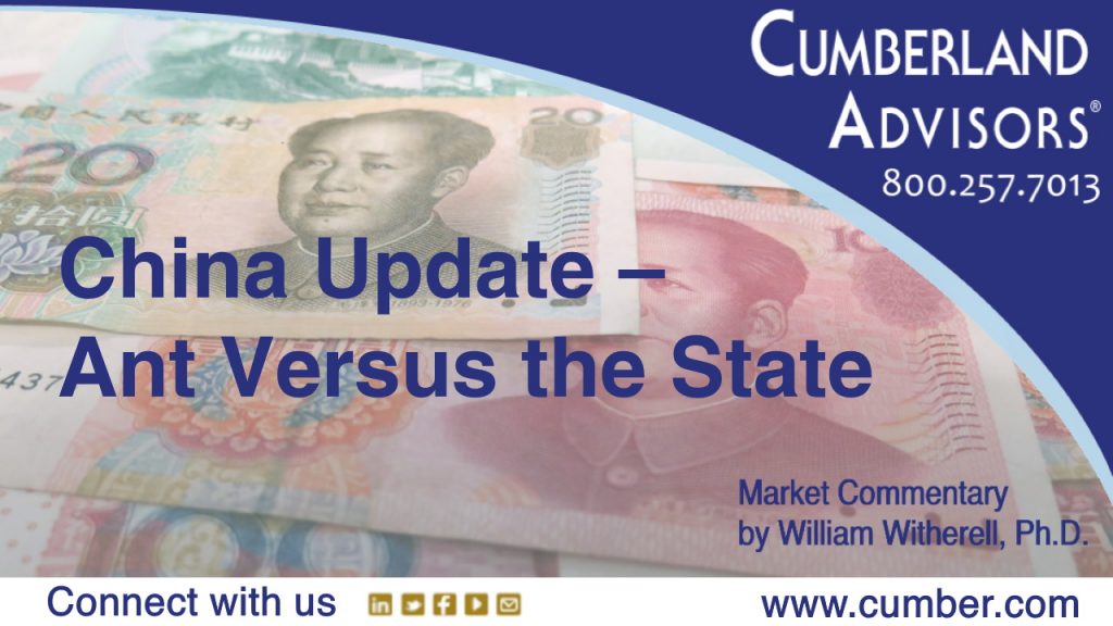 Market Commentary - Cumberland Advisors - China Update – Ant Versus the State by William Witherell, Ph.D