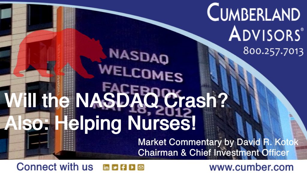Market Commentary - Cumberland Advisors - Will the NASDAQ Crash? - Also Helping Nurses!